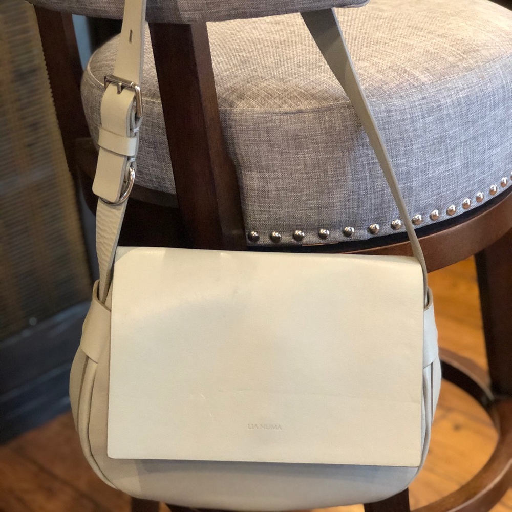 Grey Lia Numa Satchel Crossbody Bag